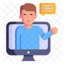 Online Communication Online Chat Video Chat Icon