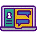 Online Chat Online Chatting Online Communication Icon