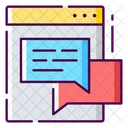 Online Chat Online Communication Online Conversation Icon