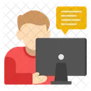 Online Chat Online Conversation Online Comment Icon