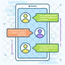 Online Chat Room Mobile Messaging Mobile Communication Icône
