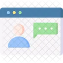 Online Chat User  Icon