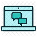 Online Chatting Laptop Support Customer Support Icon