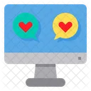 Computer Love Message Icon