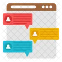 Online Chatting Online Communication Online Conversation Icon