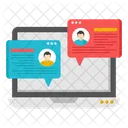 Online Chatting Online Message Online Conversation Icon