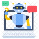 Online Chatting Robot Talking Robot Chat Robot Icon