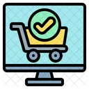 Online Check Cart Check Cart Verify Shopping Item Icône