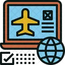 Online Buchung Flugzeug Symbol