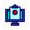 Online Check Up Remote Diagnosis Telemedicine Icon