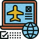 Online Booking Airplane Icon