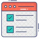 Online Checklist Browser Checklist Online Task List Icon