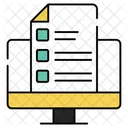 Online Checklist Todo List Worksheet Icon