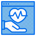 Online Checkup Heart Rate Healthcare Icon