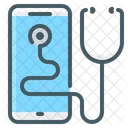 Stethoscope Mobile Medical App Icon