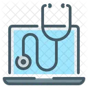 Online Checkup Stethoscope Online Medicine Icon