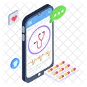 건강 앱 의료 앱 온라인 검진 아이콘