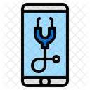 Online Checkup Online Doctor Stethoscope Icon