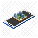 City On Smartphone Business Building Icon