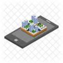 City On Smartphone Business Building Icon