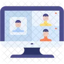 Online Class E Learning Virtual School Icon