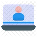 Online Class Videocall Online Learning Icon