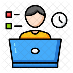 Download Free Online Class Time Colored Outline Icon Available In Svg Png Eps Ai Icon Fonts