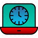 Online Clock Clock Learning Icon