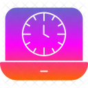 Online Clock Clock Learning Icon