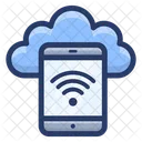 Online Cloud Device Mobile Network Cloud App Icon