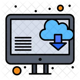 Online Cloud Download  Icon