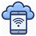 Online Cloud Gerat Mobilfunknetz Cloud App Symbol