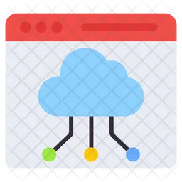 Online Cloud Network  Icon