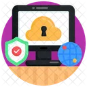 Cloud Computing Online Cloud Security Cloud Protection Icon