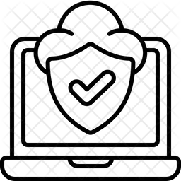 온라인 클라우드 보안  아이콘