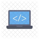 Laptop Html Coding Icon