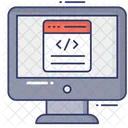 Online Coding Online Programming Online Code Icon