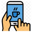 Mobile Phone Coffee Cup Smartphone Icon