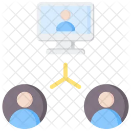 Online-Zusammenarbeit  Symbol