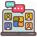 Online Collaboration Telecommuting Online Communication Icon