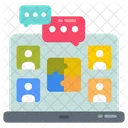 Online Collaboration Telecommuting Online Communication Icon