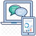 Online Communication Data Infographic Data Analytics Icon