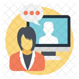 Online Communication Logo Icon