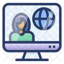 Online Communication Online Conversation Video Call Icon