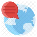 온라인 커뮤니케이션 온라인 대화 글로벌 채팅 아이콘