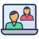Online Communication Online Conversation Video Call Icon
