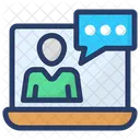 Online Communication Online Conversation Video Call Icon