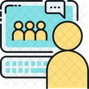 Online Communitywebinar Group Classroomchat Icon