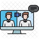 Online Conference Lifelong Learning Icon Virtual Meeting Icon