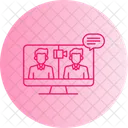 Online Conference Lifelong Learning Icon Virtual Meeting Icon